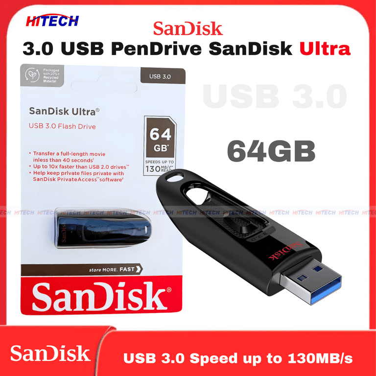  PEN DRIVE 64GB 3.0 SANDISK ULTRA
