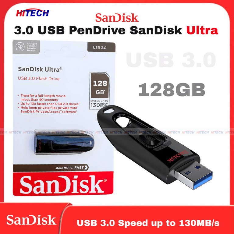  PEN DRIVE 128GB 3.0 SANDISK ULTRA